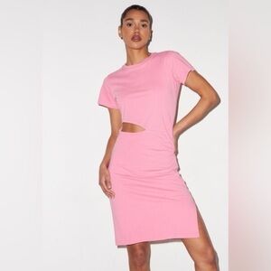 LNA • Pink Alek Cutout Short Sleeve Dress